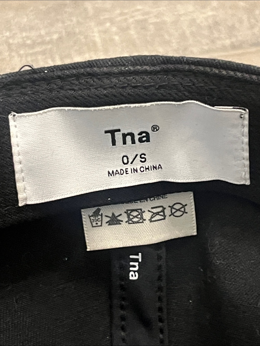 TNA Black Baseball Cap with White Logo Patch - Picture 3 of 8